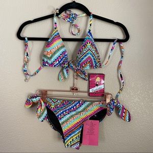 NWT Trunkettes Multi Color 2 Piece Bikini
